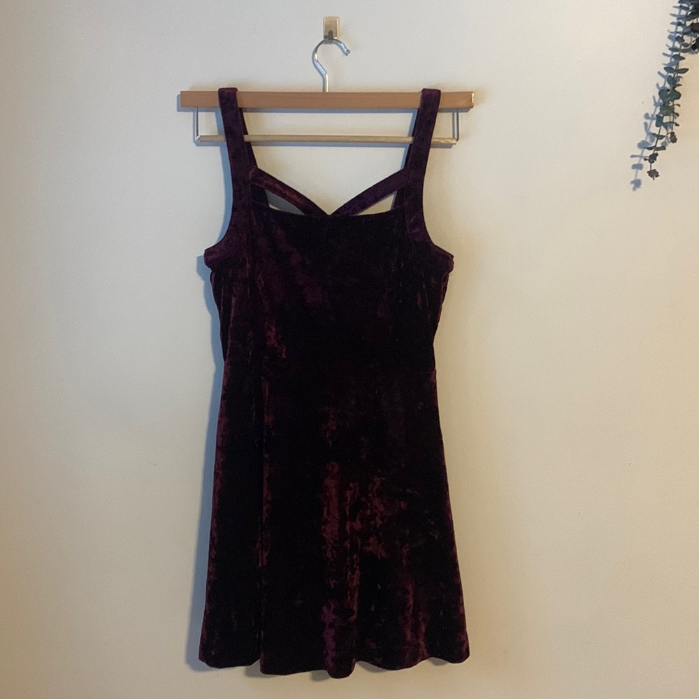 Forever 21 Purple Velvet Pull Over Dress